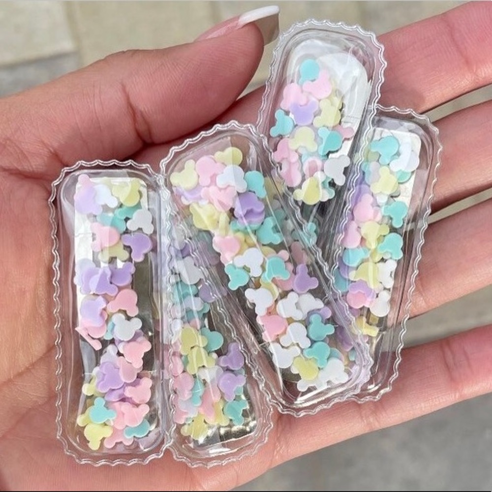 Pastel Mickey Mouse Shaker Hair Clip